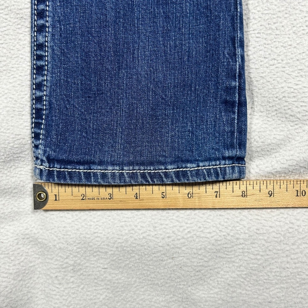 Miss Me Irene Bootcut Jeans Women 31 Blue Low Rise Y2K Whisker Contrast Stitch - Picture 11 of 11